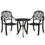 Bistroset (3-teilig) 3011720 Schwarz - Metall - 62 x 65 x 62 cm