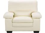 Ensemble canapé fauteuil  MIMAS Blanc - Cuir véritable - 89 x 97 x 210 cm