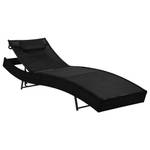 Chaise longue 296348 Noir - Matière plastique - Polyrotin - 70 x 92 x 213 cm