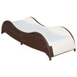 Chaise longue Marron - Matière plastique - Polyrotin - 73 x 45 x 200 cm