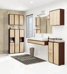 Badezimmerschrank FIN W602T Eiche Sonoma Dekor - Wenge Dekor