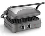 Kontaktgrill Style Grau - Metall - 33 x 2 x 37 cm