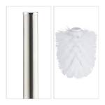 Lot de 2 serviteurs WC Porte brosse Argenté - Blanc