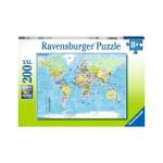 Puzzle Weltkarte 200 Teile Papier - 27 x 4 x 34 cm