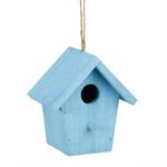 Maison à oiseaux nichoir perchoir bois Bleu clair