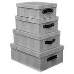 Aufbewahrungsboxen, Waffle, Grau Grau - Papier - 30 x 16 x 40 cm