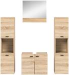 Badkombination Boston/Tampa (4er-Set) Braun - Holzwerkstoff - 33 x 186 x 137 cm