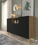 Kommode  Ravenna PB 150 2D1DM Beige - Schwarz - Gold