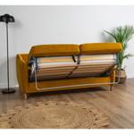 Canapé convertible Vornay Jaune - Textile - 162 x 85 x 227 cm