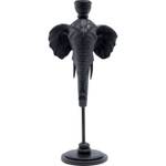 Bougeoir tête d'éléphant Noir - Matière plastique - 16 x 36 x 12 cm