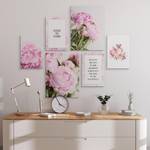 Leinwandbilder Set Blumen Zitaten Natur