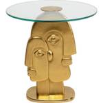 Table d'appoint Two Faces Doré - Métal - 55 x 60 x 55 cm