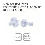 Emporte-pièces de noël  x3 Blanc - Matière plastique - 11 x 22 x 6 cm