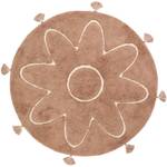 YVA tapis enfant bohème avec pompons Rose foncé - Fibres naturelles - Textile - 110 x 122 x 110 cm