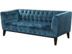 Sofa aus Samt "Vanessa" - Blau Ente Blau - Textil - 82 x 76 x 189 cm