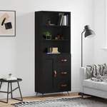 Highboard DE3284 Schwarz - Holzwerkstoff - 34 x 180 x 70 cm