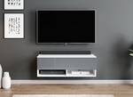 FURNIX meuble tv ALYX sans LED Gris brillant - Blanc