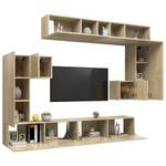 TV-Schrank 8er Set D794 Braun - Holzwerkstoff - 30 x 30 x 100 cm