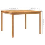 Table de salle à manger Marron - Bois/Imitation - En partie en bois massif - 110 x 77 x 110 cm