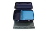 TUPPERWARE Lunchbox blau + GLASTUCH