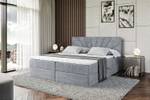 Boxspringbett MILTIO Hellgrau - Breite: 160 cm - H3