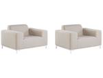 Fauteuil ROVIGO Beige - Blanc