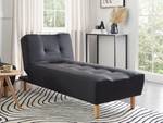 Chaise longue ALSTEN Noir - Chêne clair