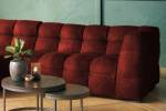 Ecksofa ROSARIO Velvet Bordeaux - Ecke davorstehend links