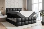 Boxspringbett RICAR-Z Hochglanz Schwarz - Breite: 120 cm - H4