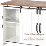 Buffet meuble TV Astraios Ⅶ Noir - Marron - Blanc - Bois manufacturé - Métal - 120 x 60 x 40 cm