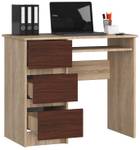 Schreibtisch A-6 links CLP Eiche Sonoma Dekor - Wenge Dekor