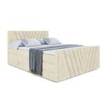 Boxspringbett ERNINA-Z KING Ecru - Breite: 200 cm