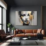 Tableau Canvas PORTRAIT De Femme Visage 70 x 50 x 50 cm