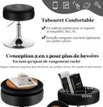 Tabouret de Bar Similicuir VH32762 Noir