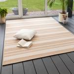 Outdoorteppich Bergen Streifen Beige - 133 x 190 cm