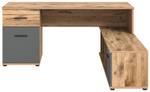 Bureau de maçon Gris - En partie en bois massif - 170 x 76 x 151 cm