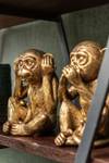 XXL Grösse 3 Affen Figuren Gold Höhe23cm Gold - Kunststoff - 20 x 23 x 17 cm