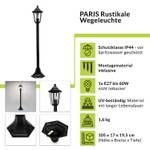 Stehlampe Außen PARIS Schwarz