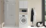 Waschmaschinenschrank Überbauschrank Weiß - Massivholz - 65 x 190 x 25 cm