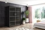 Kleiderschrank VIVI Schwarz - Breite: 120 cm