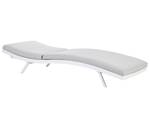 Chaise longue AMELIA Gris - Blanc - Métal - 66 x 38 x 199 cm