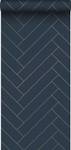 papier peint chevron 7328 Bleu