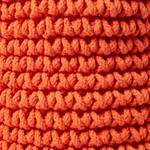 Gestrickter Aufbewahrungskorb runder Orange