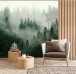 Wald Nebel im Landschaft Fototapete 3D