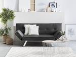 3-Sitzer Sofa BRISTOL Schwarz - Silber - Tiefe: 74 cm