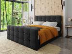 Boxspringbett Kleo Schwarz - Breite: 185 cm