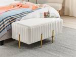 Hocker DAYTON Creme - Gold - Weiß - 93 x 42 cm