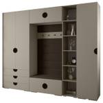 Garderobe Inova 4 Z11 Schwarz - Braun - Grau - Schwarz