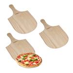 3 x Pizzaschieber aus Holz 3er Set