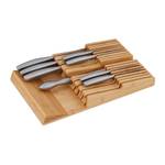 Messerhalter Schublade für 16 Messer Braun - Bambus - 24 x 6 x 40 cm